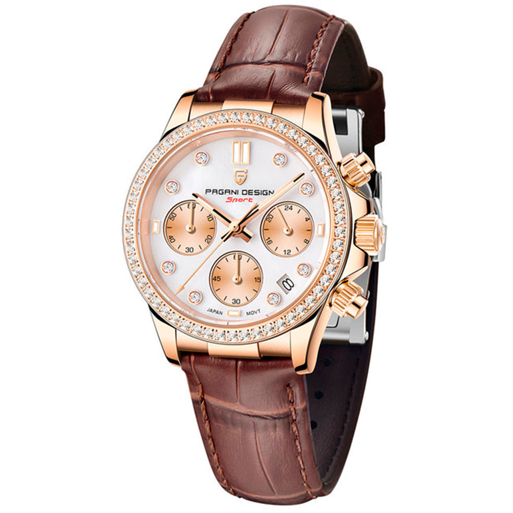 Pagani Design Daisy Gold Brown Women's Watch